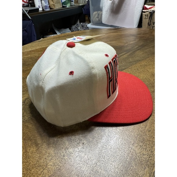 VINTAGE‎ Atlanta Hawks Hat Snapback Cap Poly Wool 90s AJD NBA Retro NWT - Picture 5 of 14